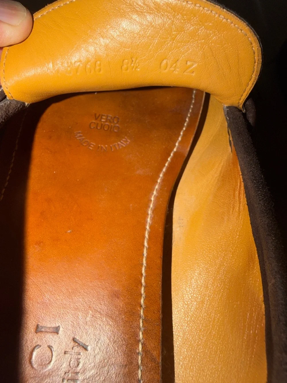 Gucci Brown Suede Horsebit Penny Loafers